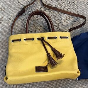 Dooney & Bourke Yellow Gold Leather Tote Bag NWT